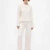 Cashsoft Cable-Knit Sweater Pants