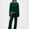 Cashsoft Cable-Knit Sweater Pants