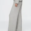 Cashsoft Cable-Knit Sweater Pants