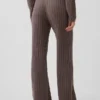 Cashsoft Cable-Knit Sweater Pants