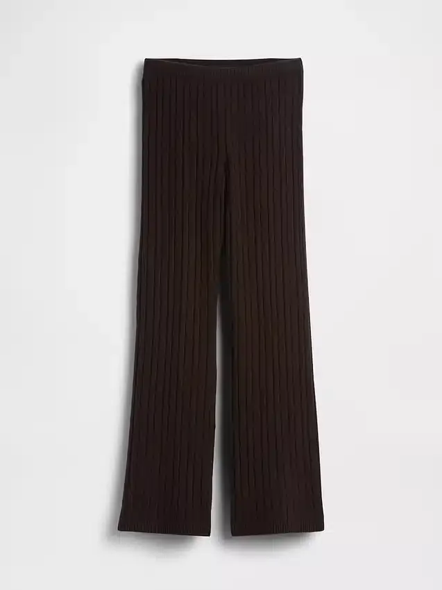 Cashsoft Cable-Knit Sweater Pants