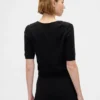 Cashsoft Elbow Sleeve Crop Sweater