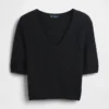 Cashsoft Elbow Sleeve Crop Sweater