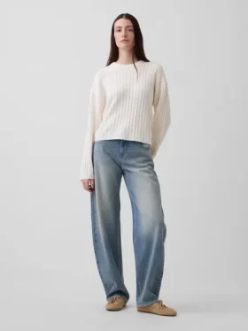 Cashsoft Oversized Cable-Knit Sweater