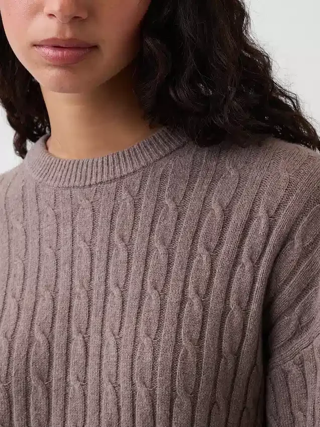 Cashsoft Oversized Cable-Knit Sweater