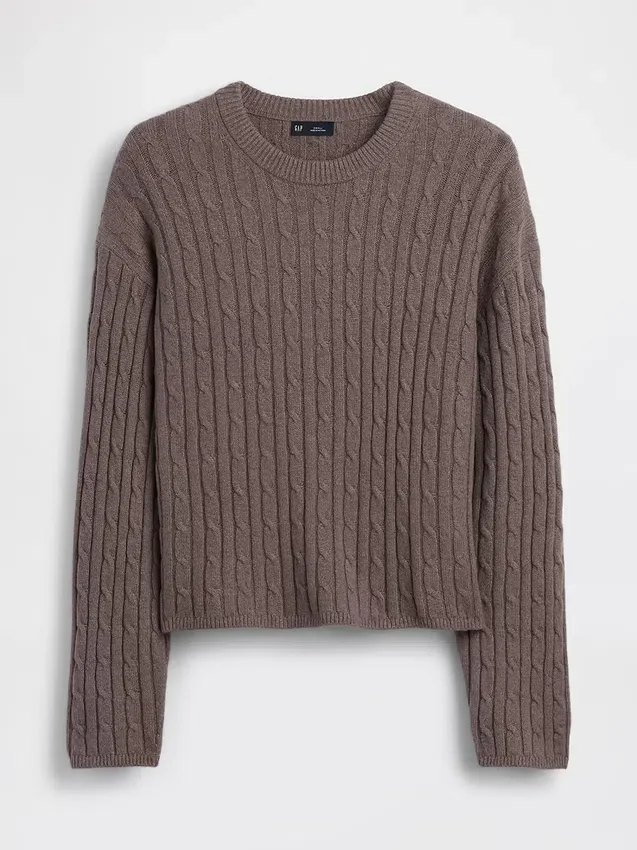 Cashsoft Oversized Cable-Knit Sweater