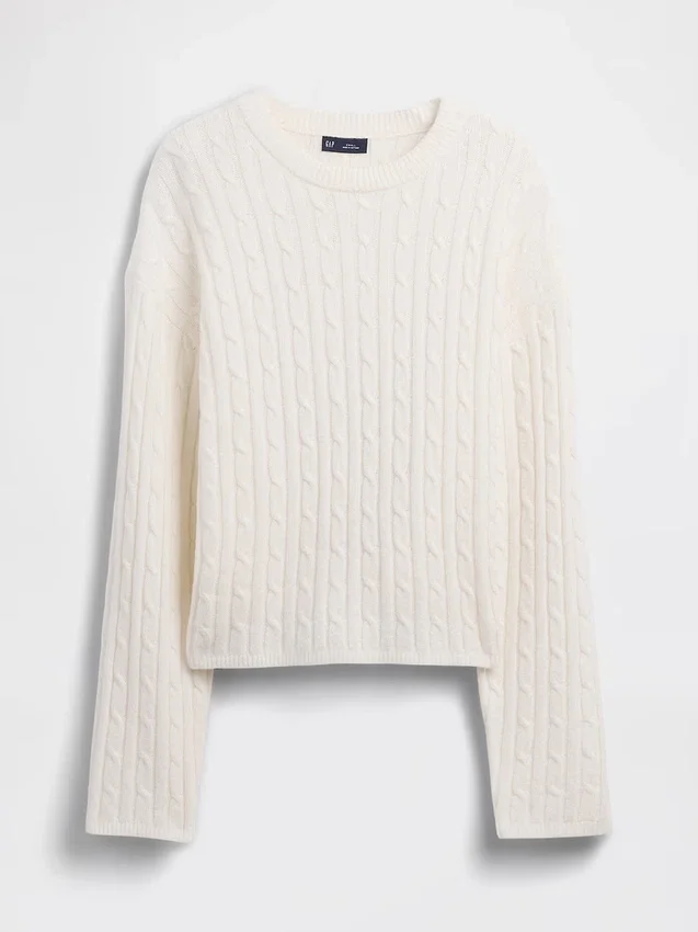 Cashsoft Oversized Cable-Knit Sweater