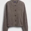 Cashsoft Oversized Shaker-Stitch Cardigan