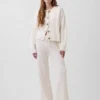 Cashsoft Shaker-Stitch Sweater Pants