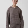 Cashsoft Oversized Shaker-Stitch Hoodie