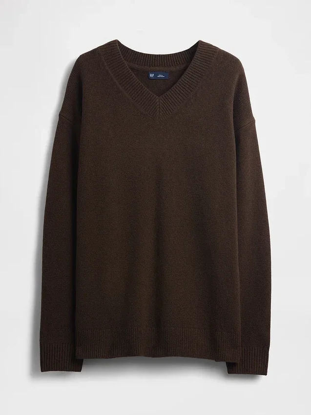 Cashsoft Oversized V-Neck Sweater