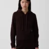 Cashsoft Relaxed Cable-Knit Hoodie