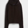Cashsoft Relaxed Cable-Knit Hoodie