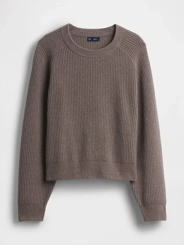 Cashsoft Relaxed Shaker-Stitch Sweater