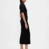 Cashsoft Rib Collared Midi Cardigan Dress