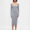 Cashsoft Rib Midi Sweater Dress