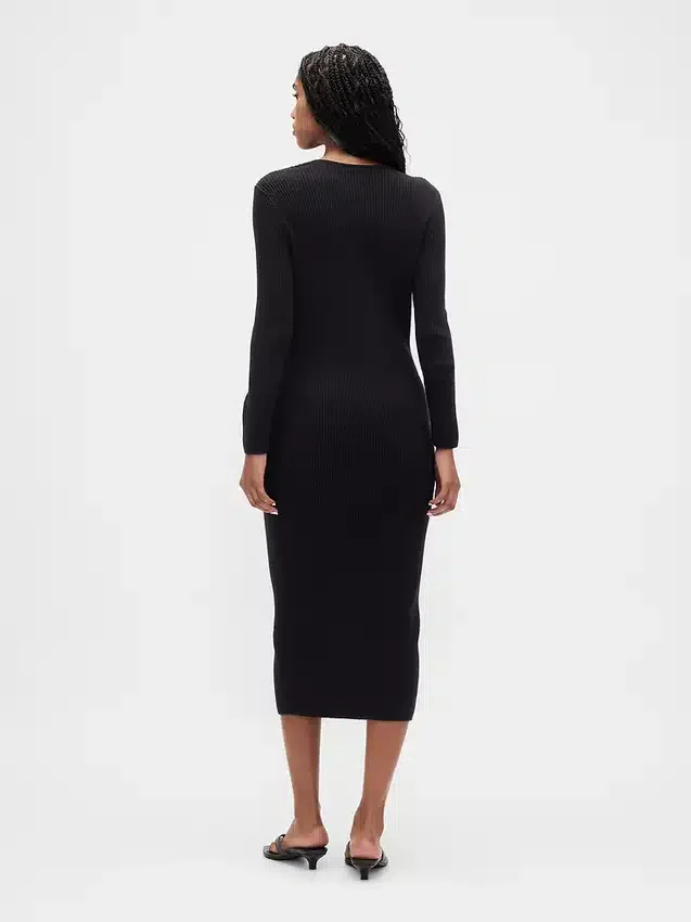 Cashsoft Rib Midi Sweater Dress