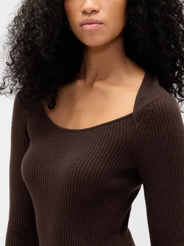 Cashsoft Rib Midi Sweater Dress