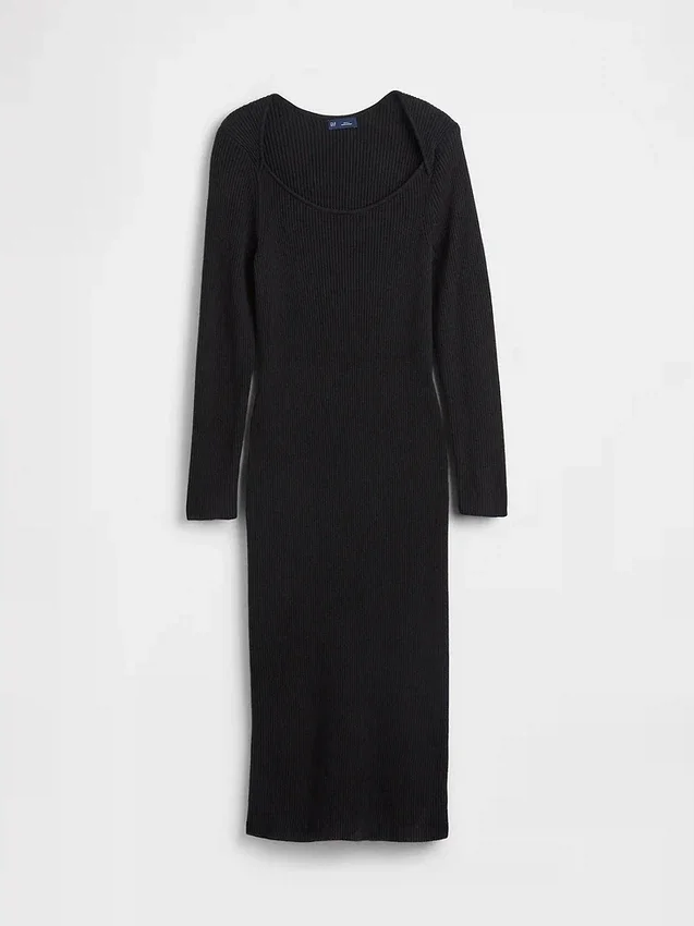 Cashsoft Rib Midi Sweater Dress