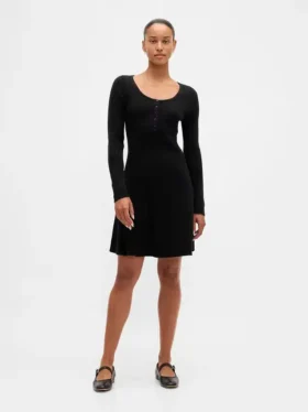 Cashsoft Rib Mini Sweater Dress