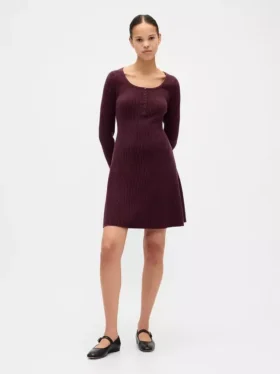 Cashsoft Rib Mini Sweater Dress
