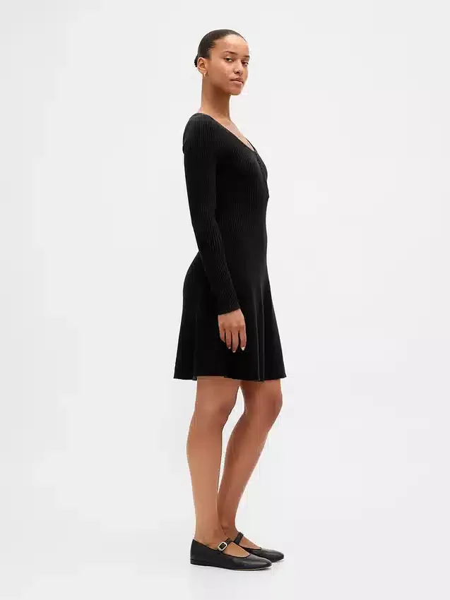 Cashsoft Rib Mini Sweater Dress