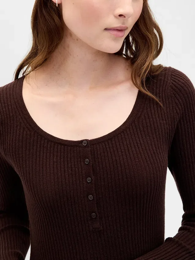 Cashsoft Rib Mini Sweater Dress