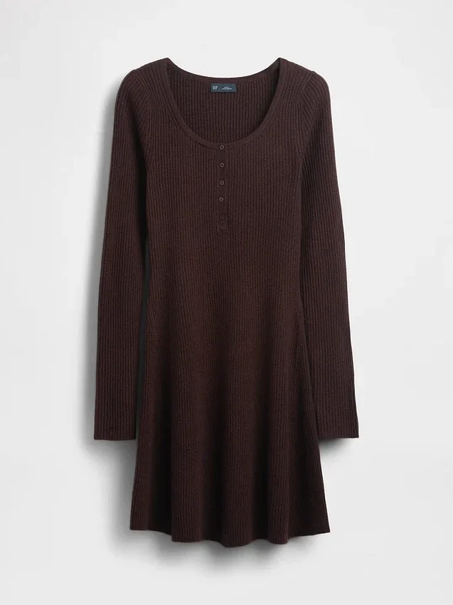 Cashsoft Rib Mini Sweater Dress