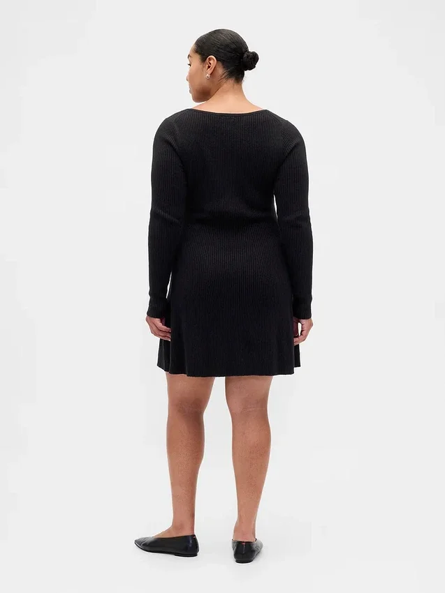 Cashsoft Rib Mini Sweater Dress