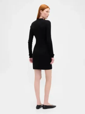 Cashsoft Rib Pocket Mini Sweater Dress