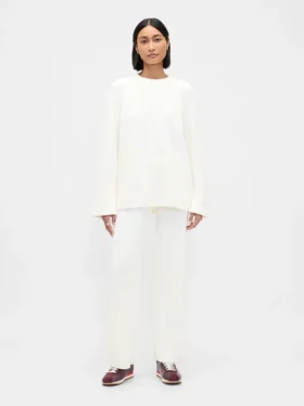 Cashsoft Shaker-Stitch Sweater Pants
