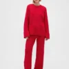 Cashsoft Shaker-Stitch Sweater Pants