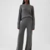 Cashsoft Shaker-Stitch Sweater Pants