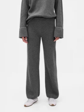 Cashsoft Shaker-Stitch Sweater Pants