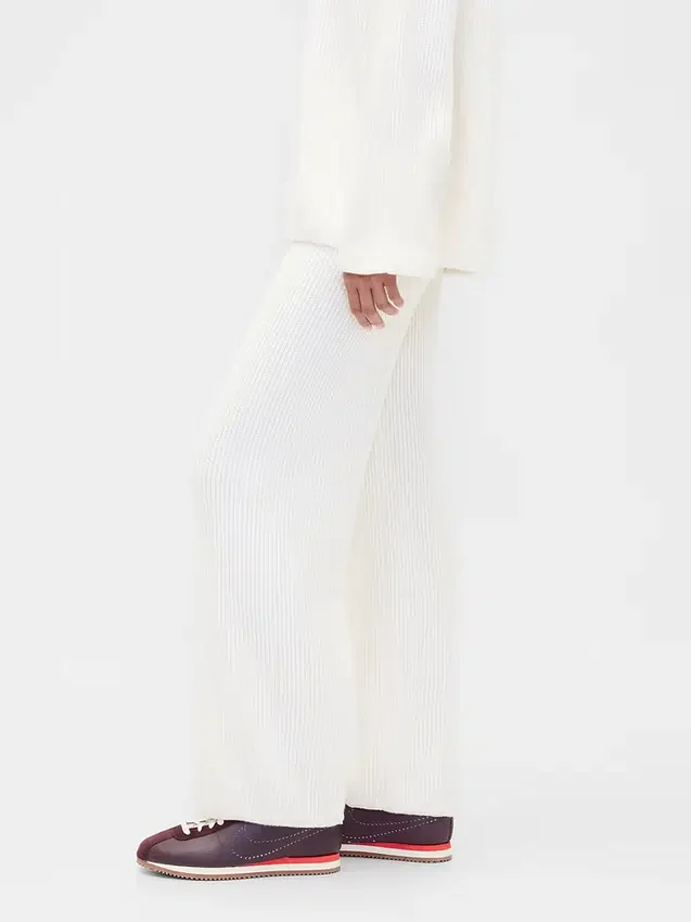 Cashsoft Shaker-Stitch Sweater Pants