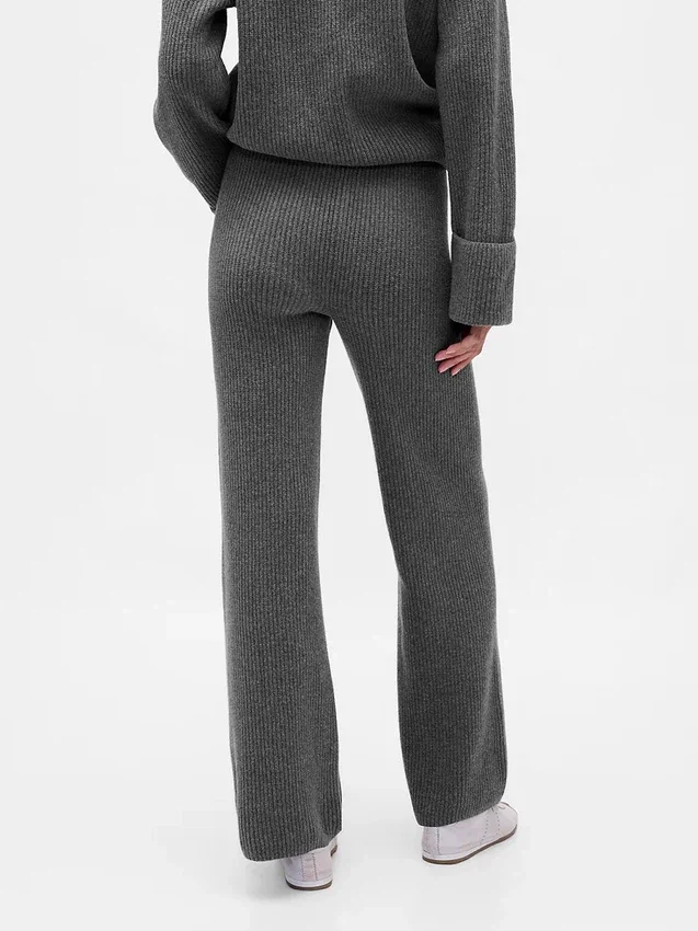 Cashsoft Shaker-Stitch Sweater Pants