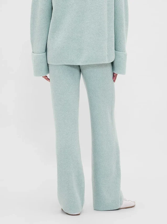 Cashsoft Shaker-Stitch Sweater Pants