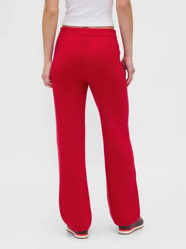 Cashsoft Shaker-Stitch Sweater Pants