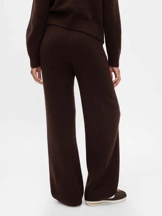 Cashsoft Shaker-Stitch Sweater Pants