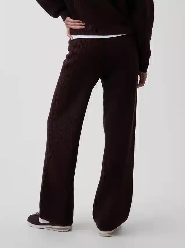 Cashsoft Shaker-Stitch Sweater Pants
