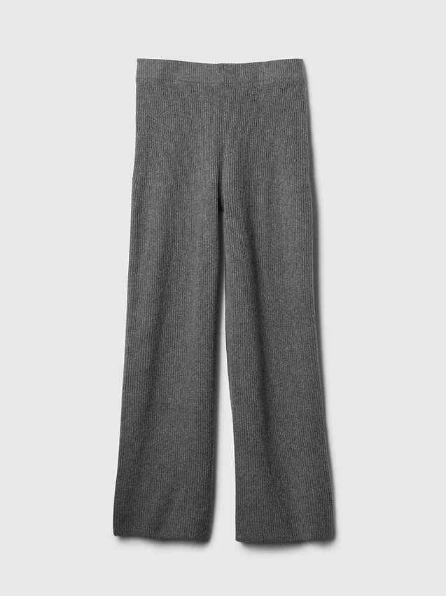 Cashsoft Shaker-Stitch Sweater Pants