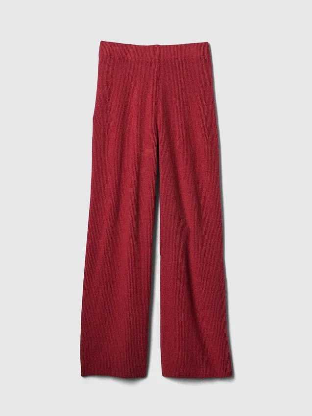 Cashsoft Shaker-Stitch Sweater Pants
