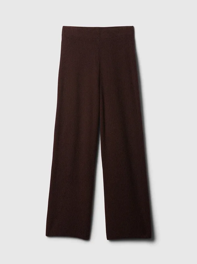 Cashsoft Shaker-Stitch Sweater Pants