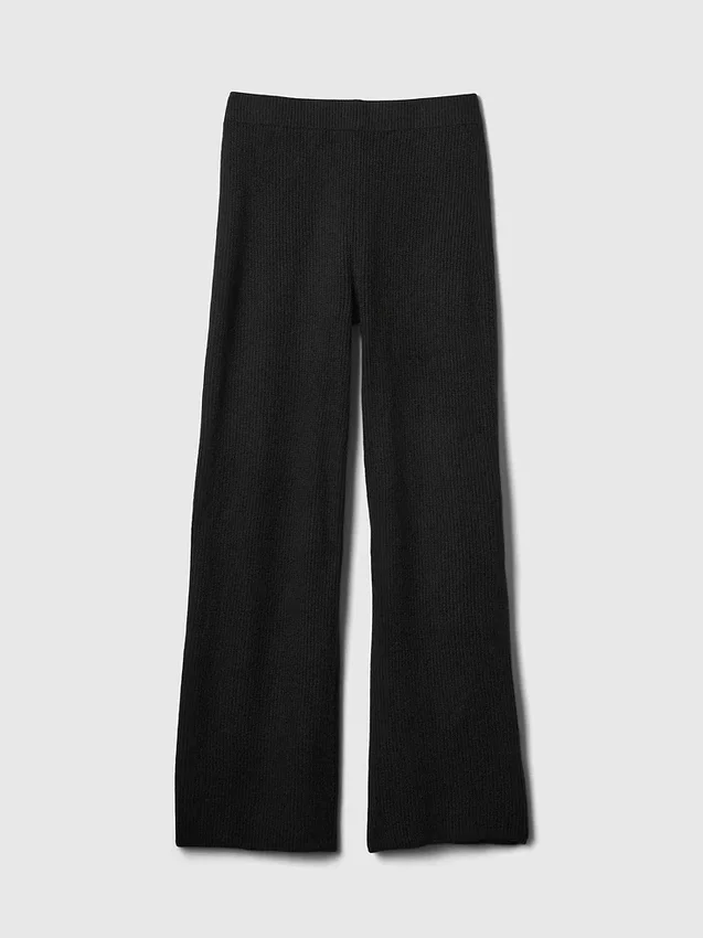 Cashsoft Shaker-Stitch Sweater Pants