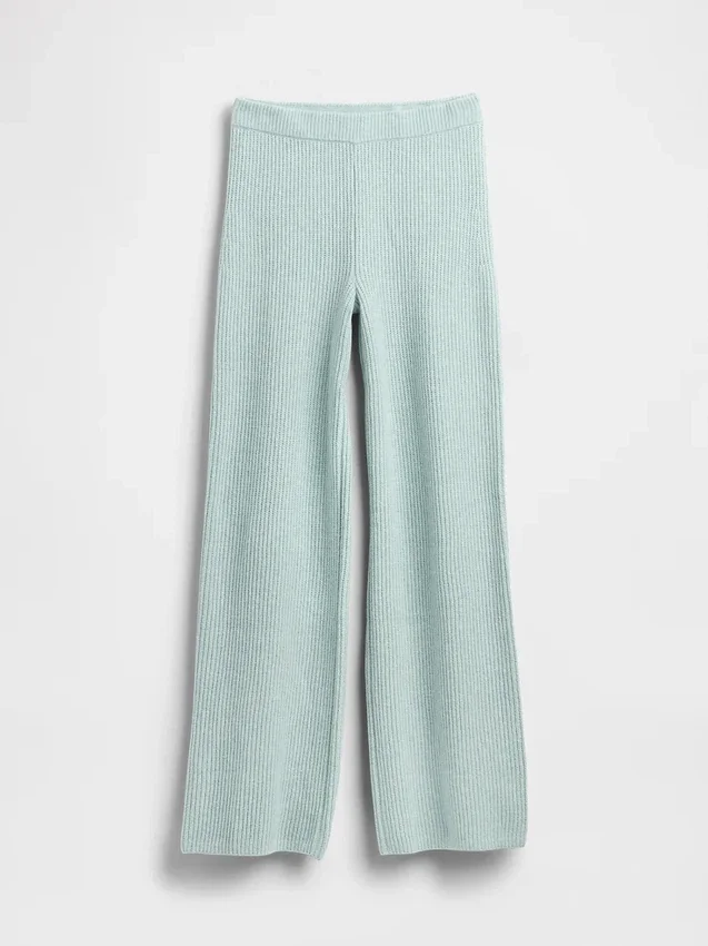 Cashsoft Shaker-Stitch Sweater Pants