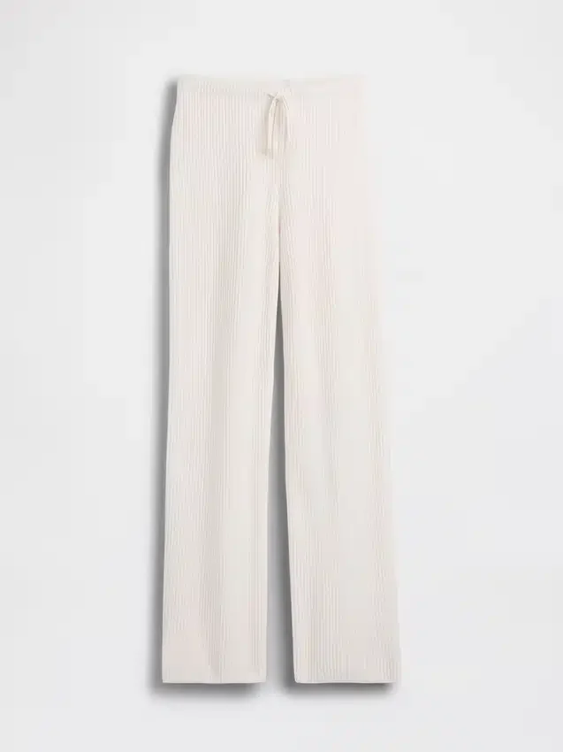 Cashsoft Shaker-Stitch Sweater Pants