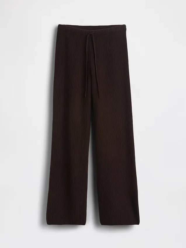 Cashsoft Shaker-Stitch Sweater Pants