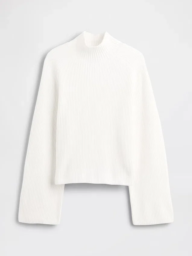 Cashsoft Shaker-Stitch Turtleneck Sweater