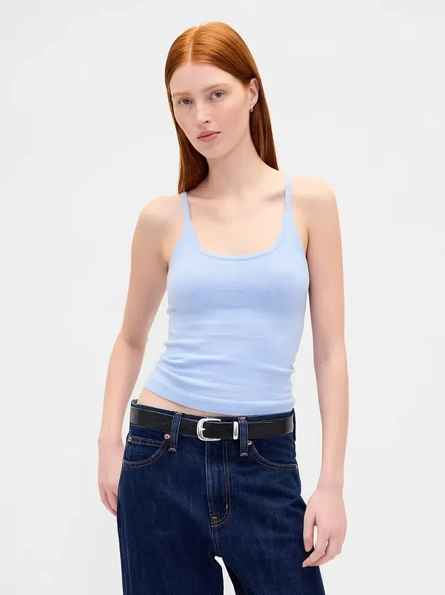Cashsoft Stretch Crop Tank Top
