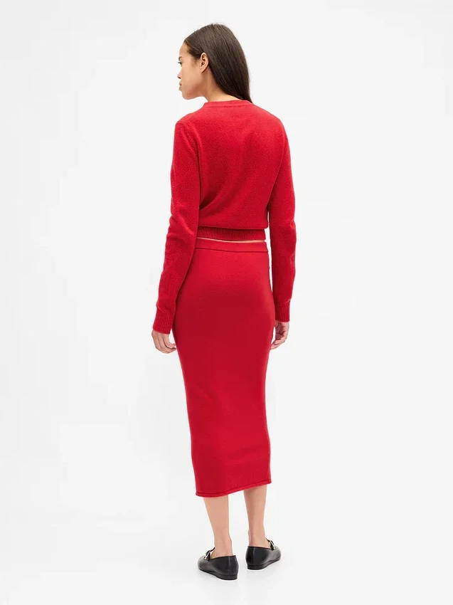 Cashsoft Stretch Midi Skirt